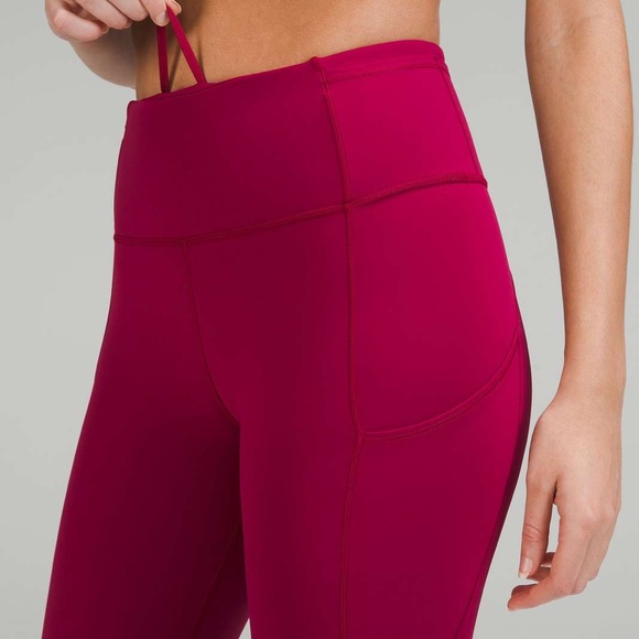 Lululemon Fast and Free Leggings Size 4 Pomegranate - Picture 2 of 4